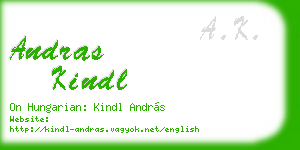 andras kindl business card